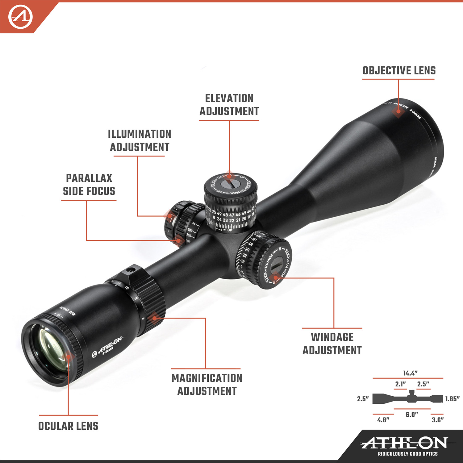 Heras SPR 6-24x56 APLR9 FFP IR MOA Reticle - riflescopes